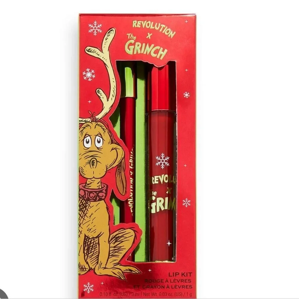 Revolution‎ Beauty X The Grinch I'm Only Talking To My Dog Today Lip Kit